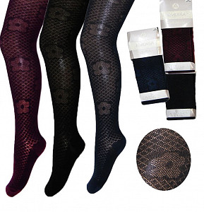 Колготки с жаккардовым рисунком для девочки  A.VEASA